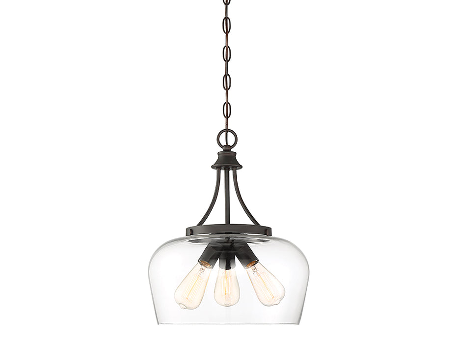 Savoy House 7-4034-3-13 Three Light Pendant, English Bronze