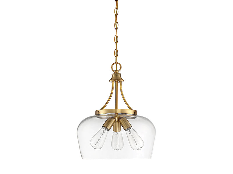Savoy House 7-4034-3-322 Three Light Pendant, Warm Brass