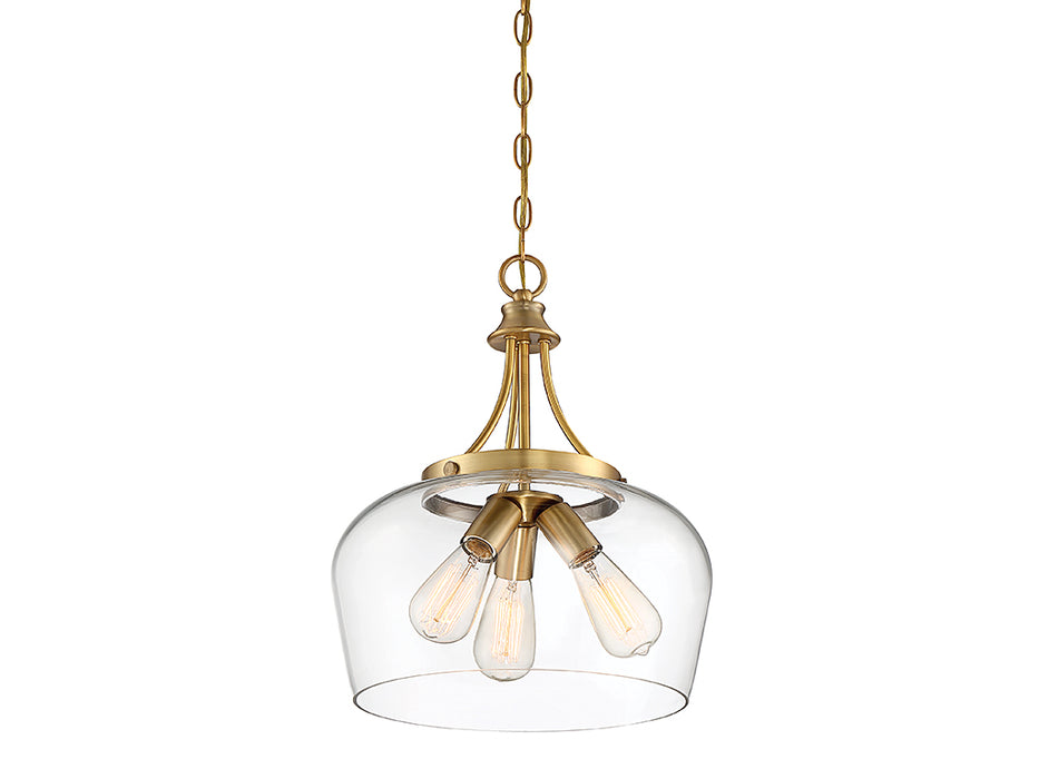 Savoy House 7-4034-3-322 Three Light Pendant, Warm Brass