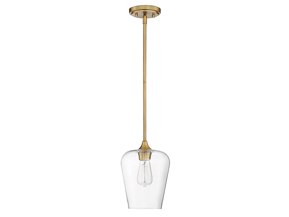 Savoy House 7-4036-1-322 One Light Pendant, Warm Brass