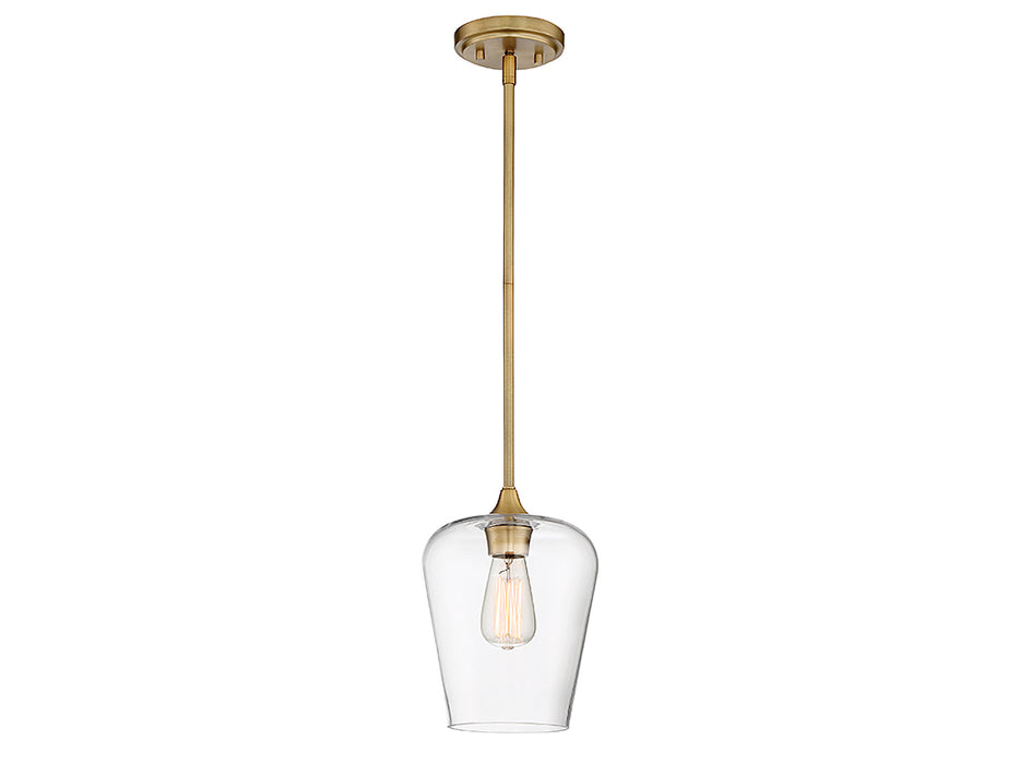 Savoy House 7-4036-1-322 One Light Pendant, Warm Brass
