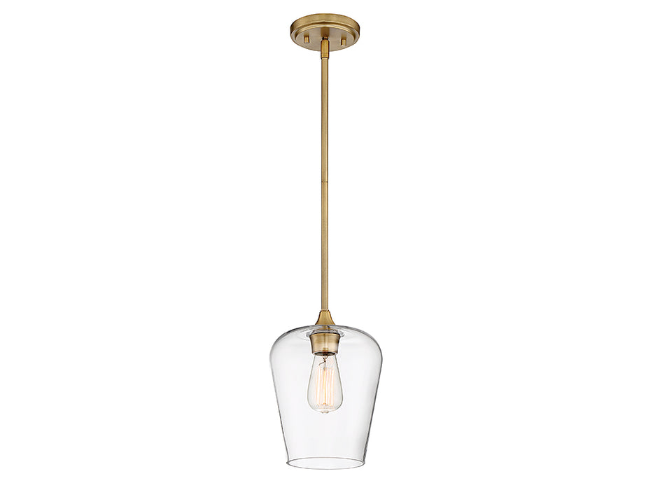 Savoy House 7-4036-1-322 One Light Pendant, Warm Brass