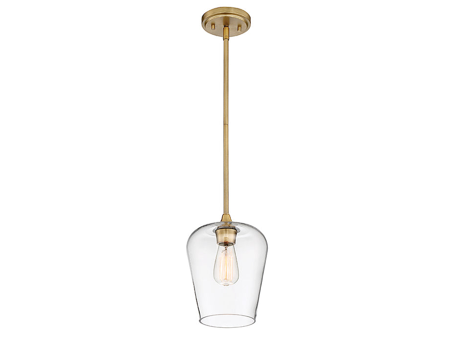 Savoy House 7-4036-1-322 One Light Pendant, Warm Brass