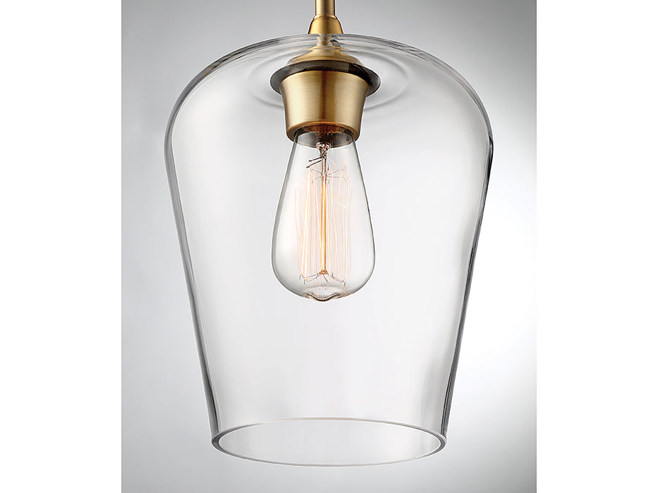 Savoy House 7-4036-1-322 One Light Pendant, Warm Brass