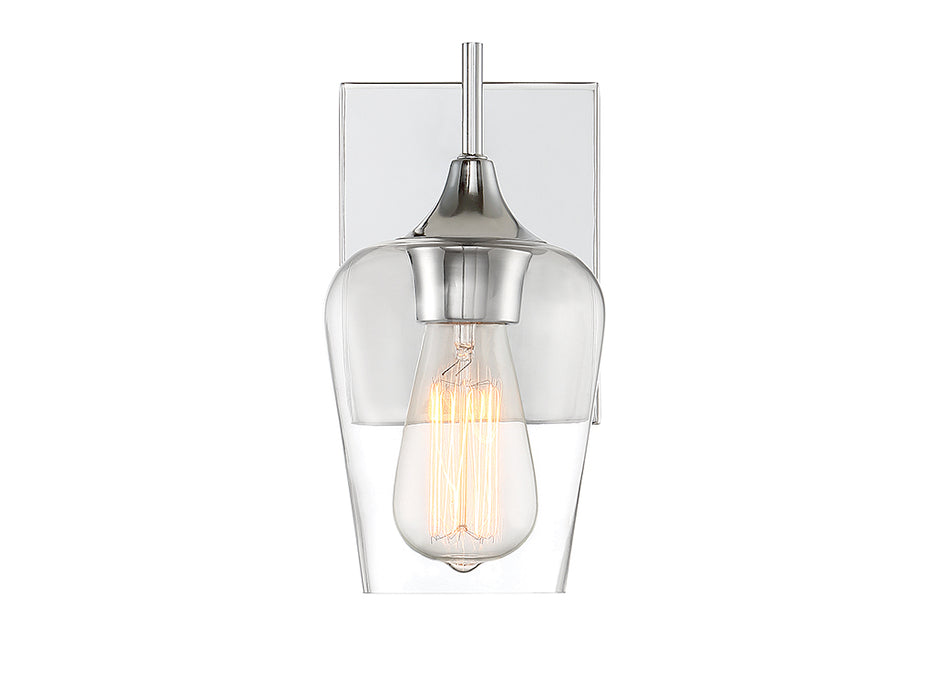 Savoy House 9-4030-1-11 One Light Wall Sconce, Polished Chrome