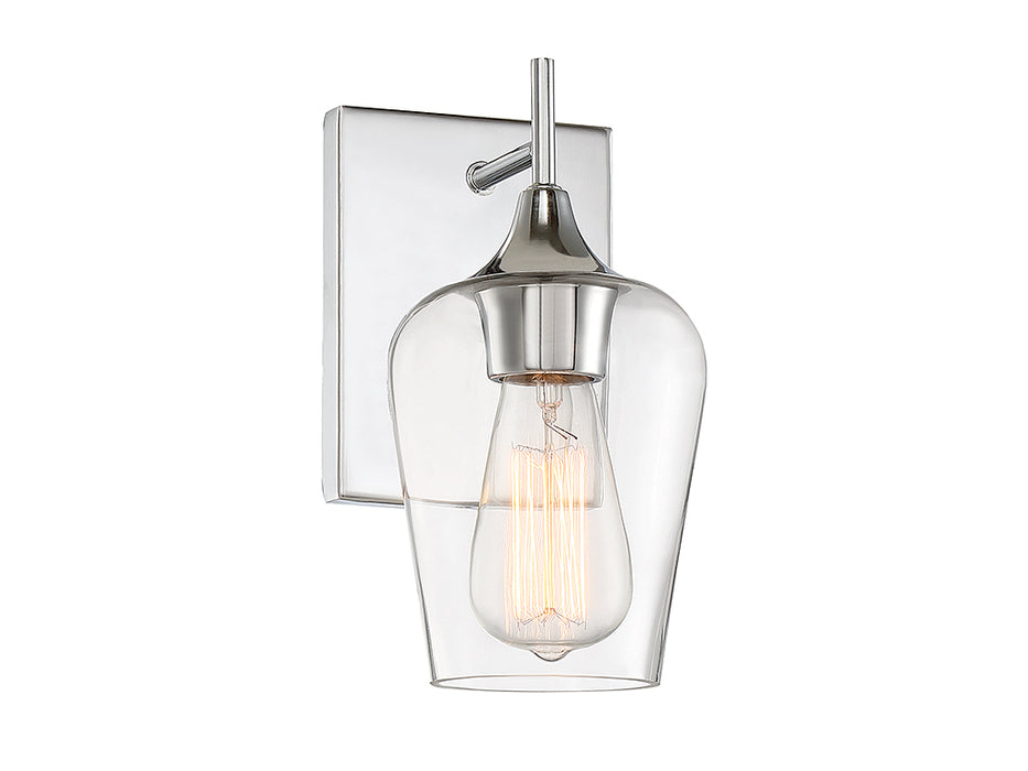 Savoy House 9-4030-1-11 One Light Wall Sconce, Polished Chrome