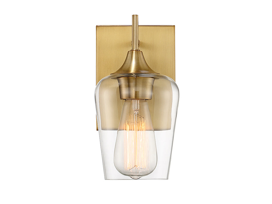 Savoy House 9-4030-1-322 One Light Wall Sconce, Warm Brass