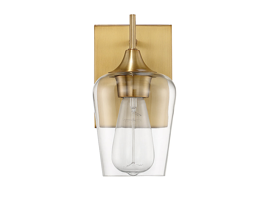 Savoy House 9-4030-1-322 One Light Wall Sconce, Warm Brass