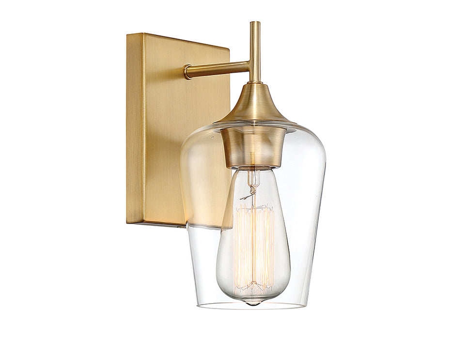 Savoy House 9-4030-1-322 One Light Wall Sconce, Warm Brass
