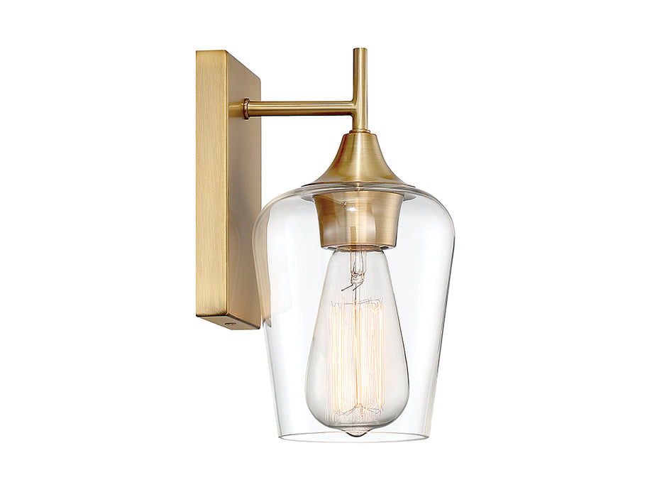Savoy House 9-4030-1-322 One Light Wall Sconce, Warm Brass
