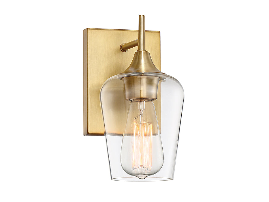 Savoy House 9-4030-1-322 One Light Wall Sconce, Warm Brass