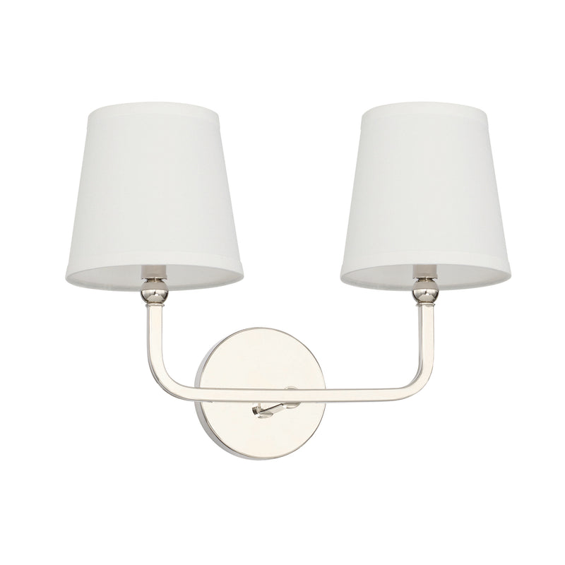 Capital Lighting 119321PN-674 Two Light Vanity, Polished Nickel