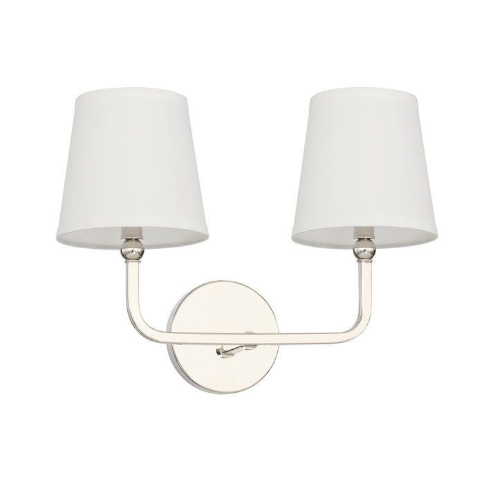 Capital Lighting 119321PN-674 Two Light Vanity, Polished Nickel