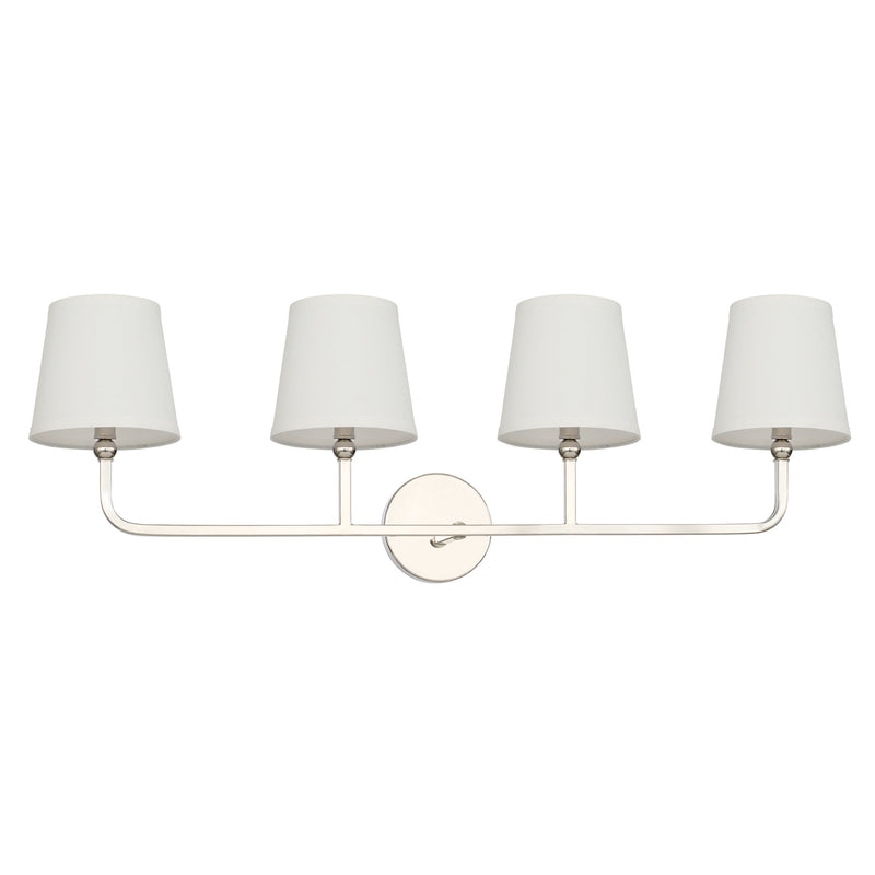 Capital Lighting 119341PN-674 Four Light Vanity, Polished Nickel