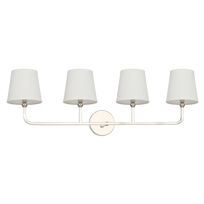Capital Lighting 119341PN-674 Four Light Vanity, Polished Nickel