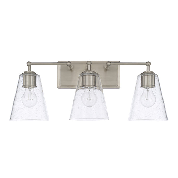 Capital Lighting 121731BN-463 Three Light Vanity, Brushed Nickel