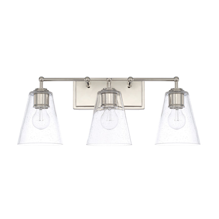 Capital Lighting 121731PN-463 Three Light Vanity, Polished Nickel