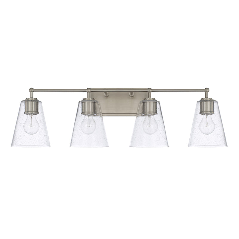 Capital Lighting 121741BN-463 Four Light Vanity, Brushed Nickel