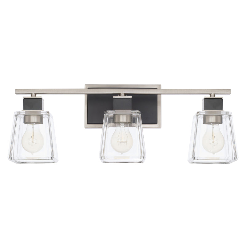Capital Lighting 125231BT-445 Three Light Vanity, Black Tie