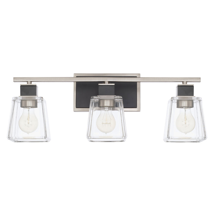 Capital Lighting 125231BT-445 Three Light Vanity, Black Tie