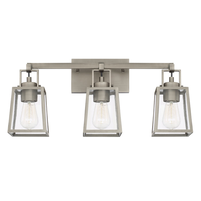 Capital Lighting 125531AN-448 Three Light Vanity, Antique Nickel