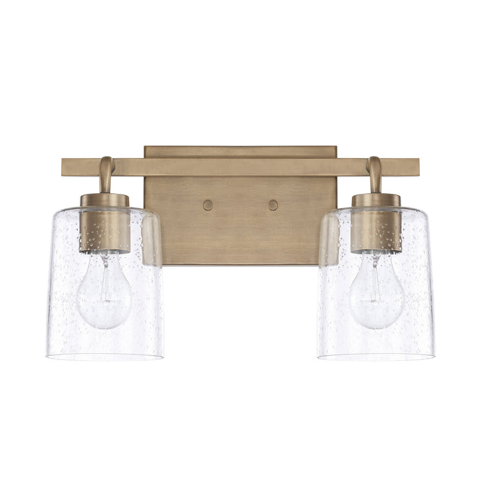 Capital Lighting 128521AD-449 Two Light Vanity, Aged Brass