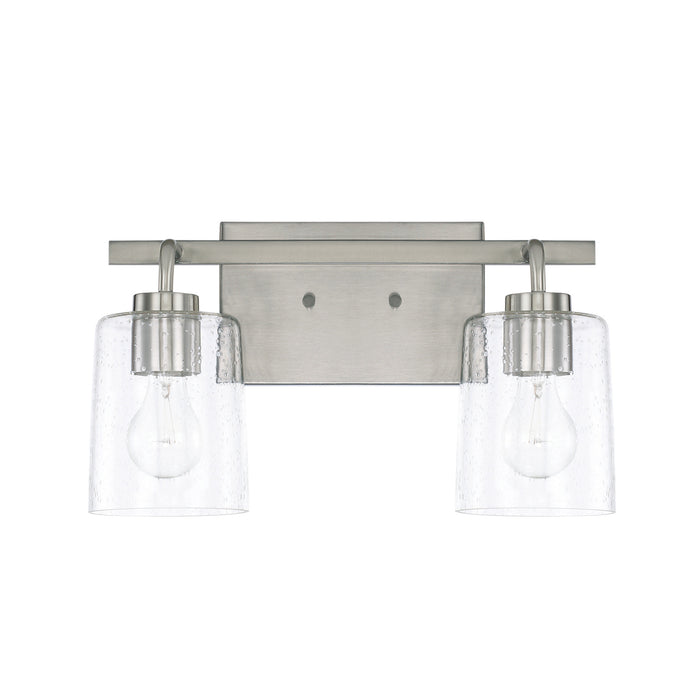 Capital Lighting 128521BN-449 Two Light Vanity, Brushed Nickel