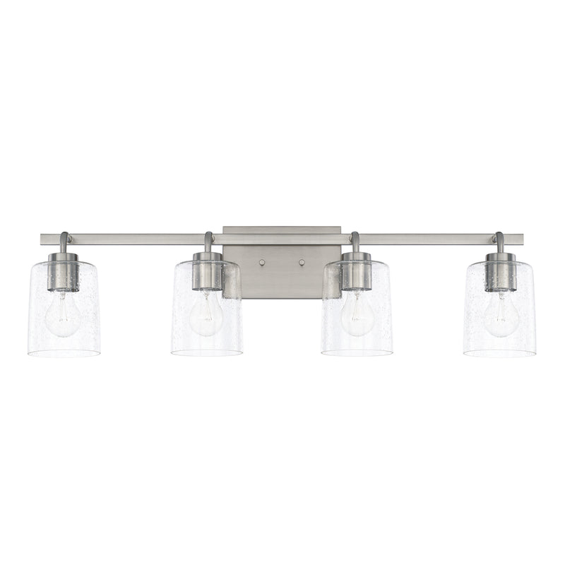 Capital Lighting 128541BN-449 Four Light Vanity, Brushed Nickel