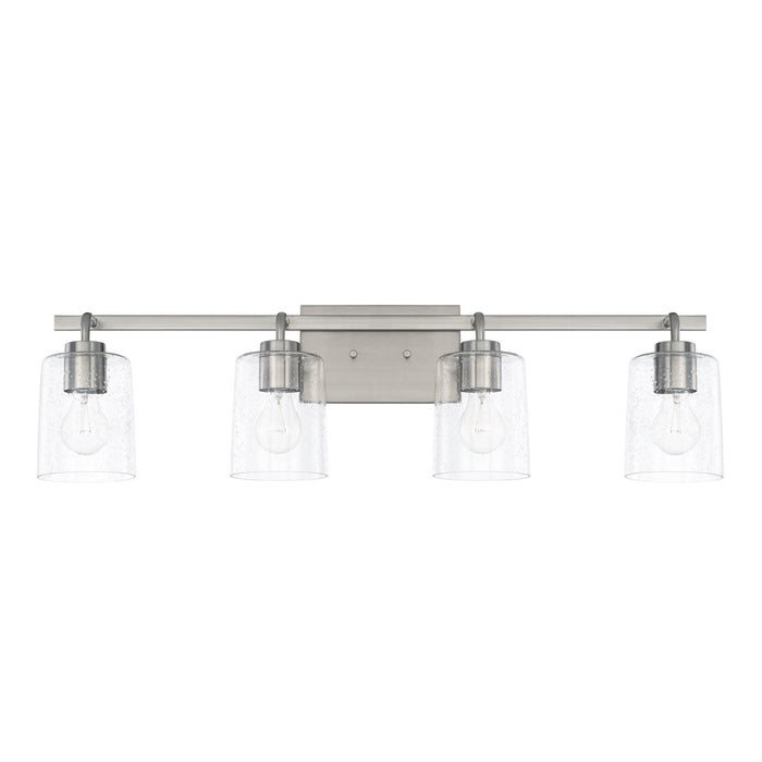 Capital Lighting 128541BN-449 Four Light Vanity, Brushed Nickel