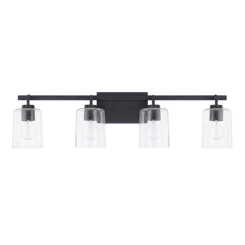 Capital Lighting 128541MB-449 Four Light Vanity, Matte Black