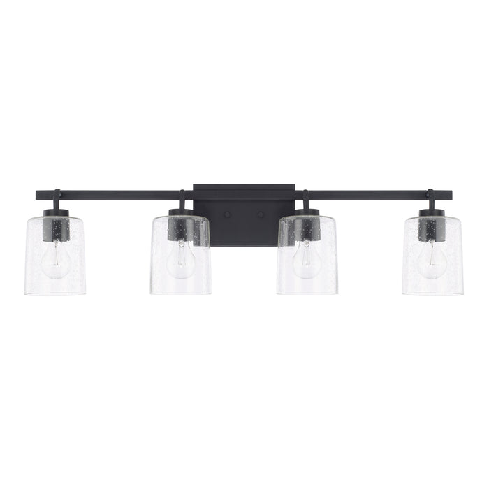 Capital Lighting 128541MB-449 Four Light Vanity, Matte Black