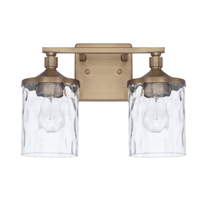 Capital Lighting 128821AD-451 Two Light Vanity, Aged Brass