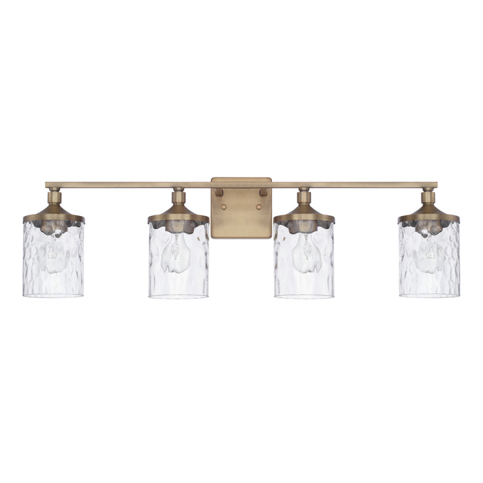 Capital Lighting 128841AD-451 Four Light Vanity, Aged Brass