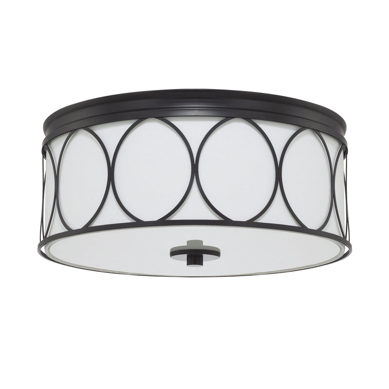 Capital Lighting 225131MB-683 Three Light Flush Mount, Matte Black