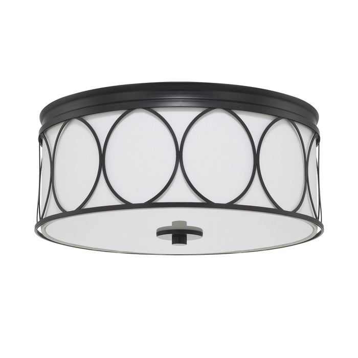 Capital Lighting 225131MB-683 Three Light Flush Mount, Matte Black
