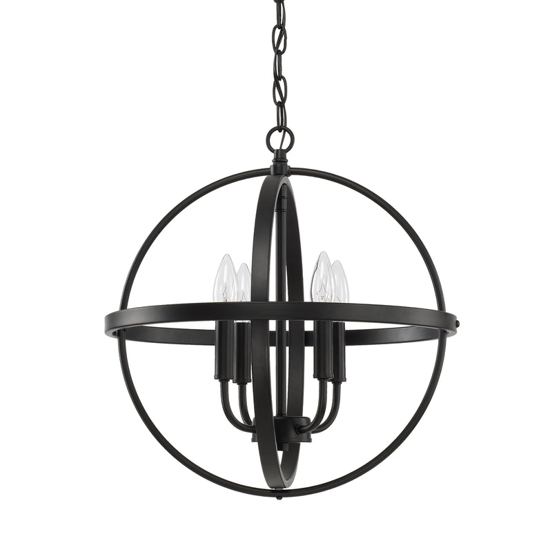 Capital Lighting 317541MB Four Light Pendant, Matte Black