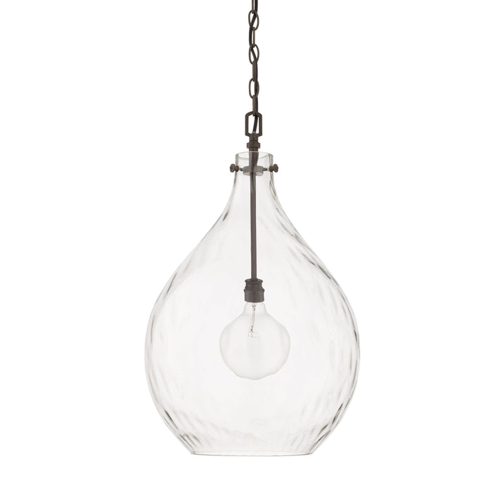 Capital Lighting 325011FH One Light Pendant, Farm House