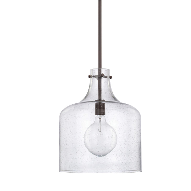 Capital Lighting 325712BZ One Light Pendant, Bronze