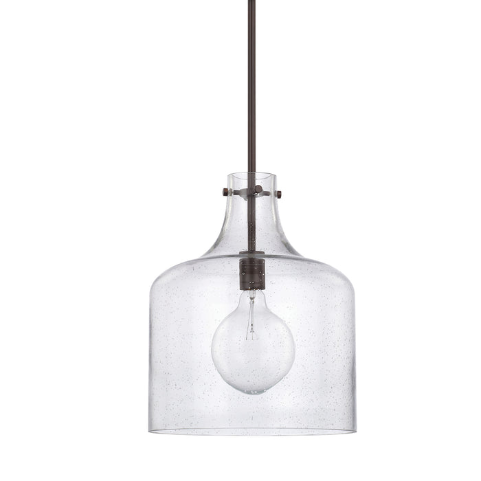 Capital Lighting 325712BZ One Light Pendant, Bronze