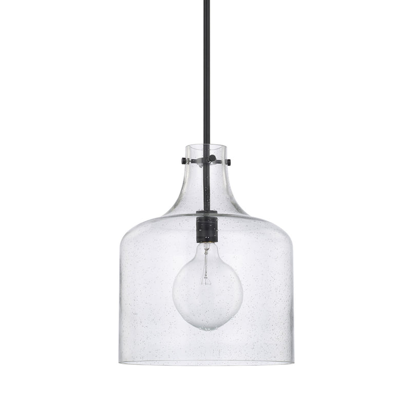 Capital Lighting 325712MB One Light Pendant, Matte Black