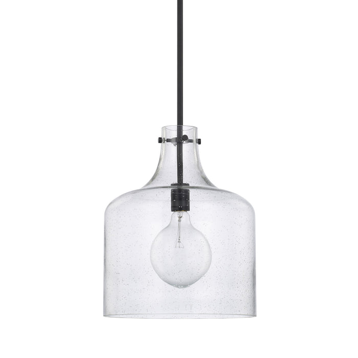 Capital Lighting 325712MB One Light Pendant, Matte Black