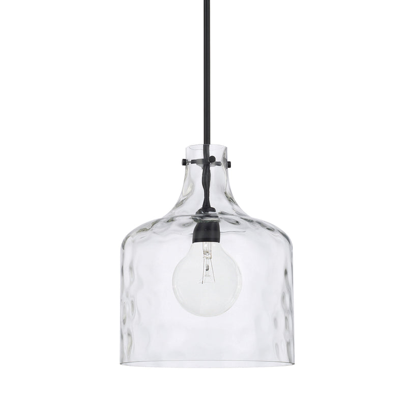 Capital Lighting 325717MB One Light Pendant, Matte Black