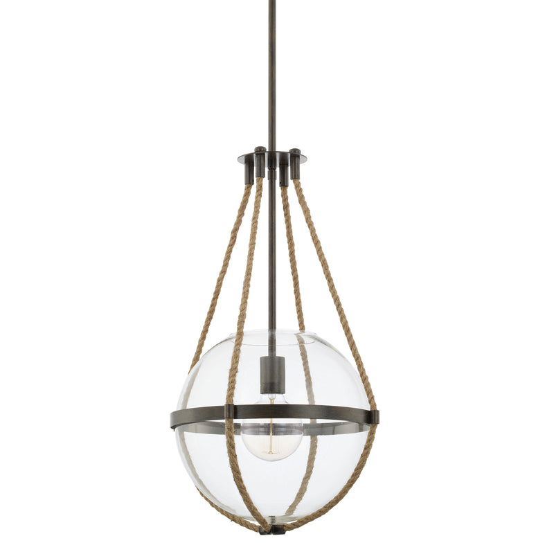 Capital Lighting 327413NG One Light Pendant, Nordic Grey