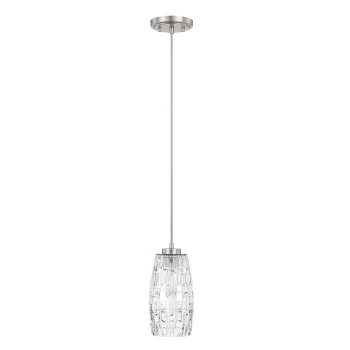 Capital Lighting 328611BN-450 One Light Pendant, Brushed Nickel