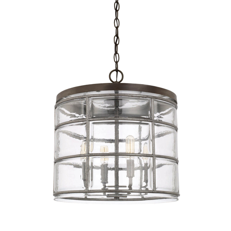 Capital Lighting 329441UG Four Light Pendant, Urban Grey