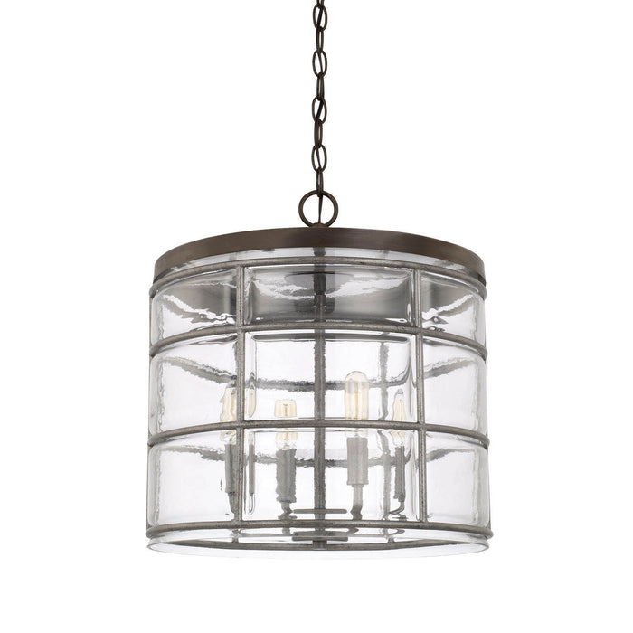 Capital Lighting 329441UG Four Light Pendant, Urban Grey