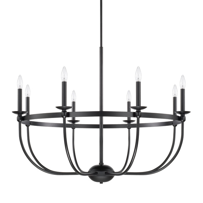 Capital Lighting 425181MB Eight Light Chandelier, Matte Black