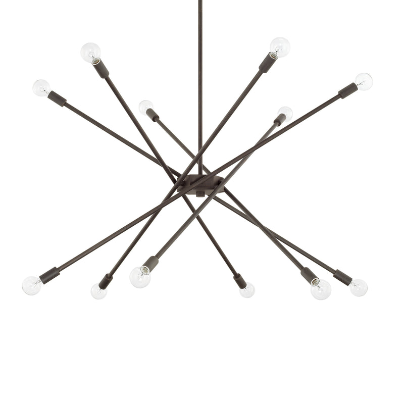 Capital Lighting 425601NG 12 Light Chandelier, Nordic Grey
