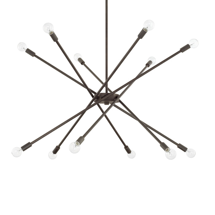 Capital Lighting 425601NG 12 Light Chandelier, Nordic Grey
