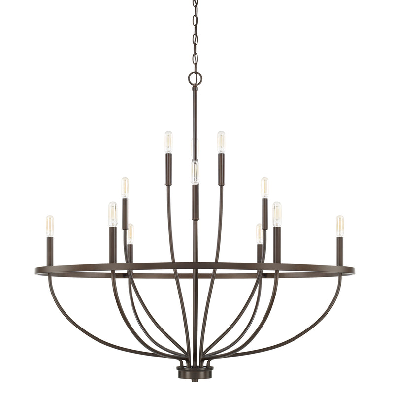 Capital Lighting 428501BZ 12 Light Chandelier, Bronze
